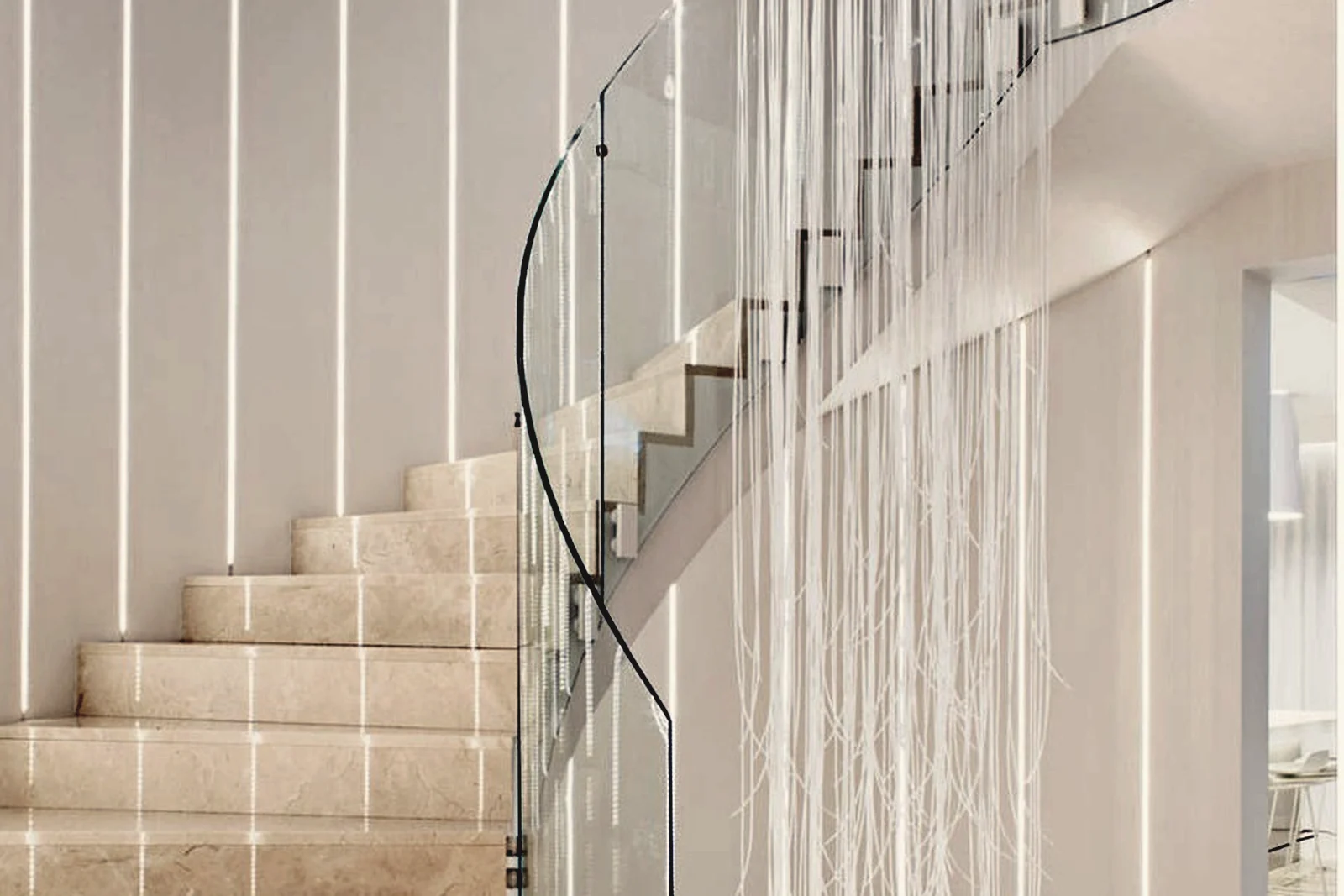 Staircase — glass balustrade