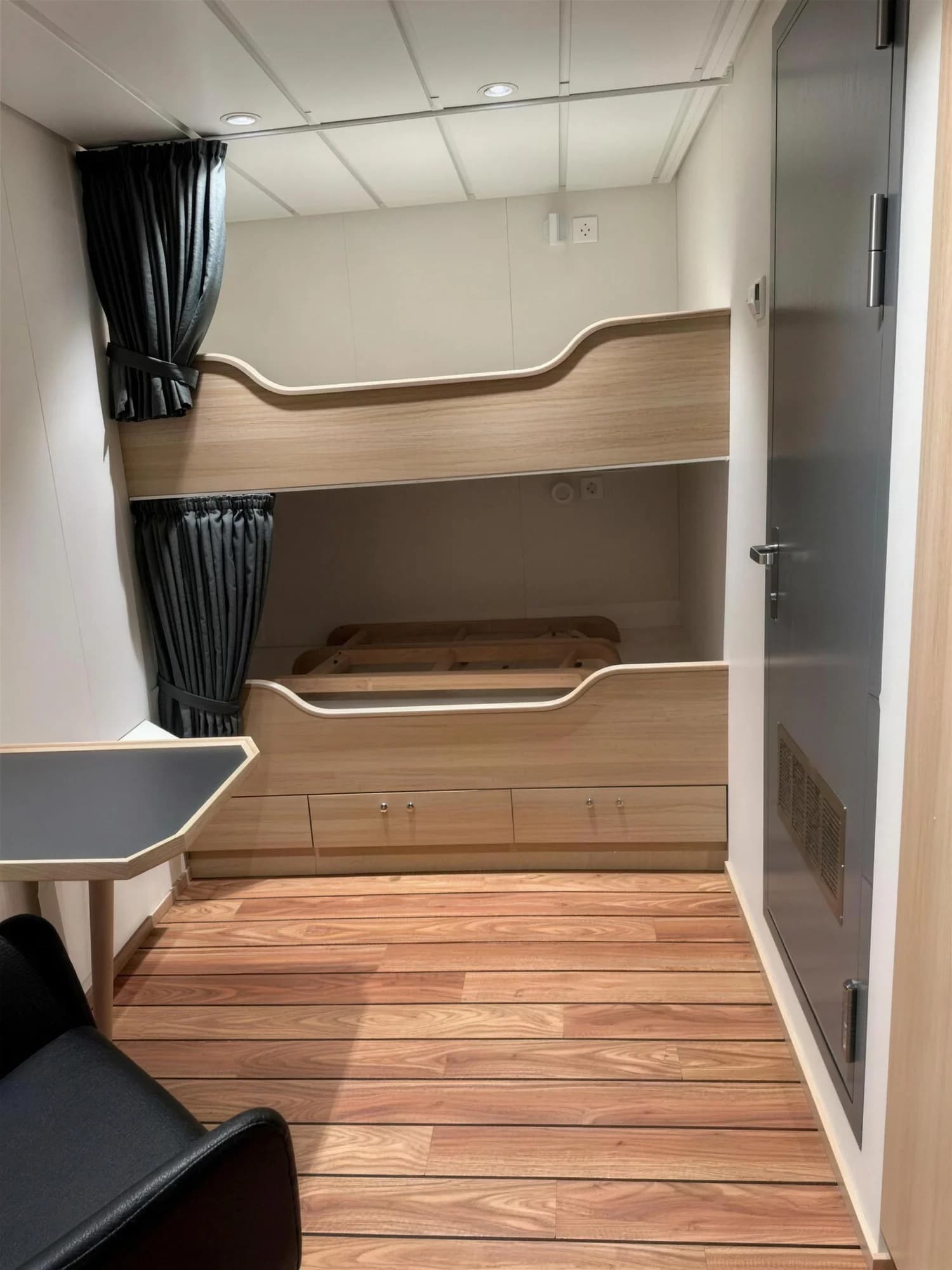 Crew cabin — berths & joinery