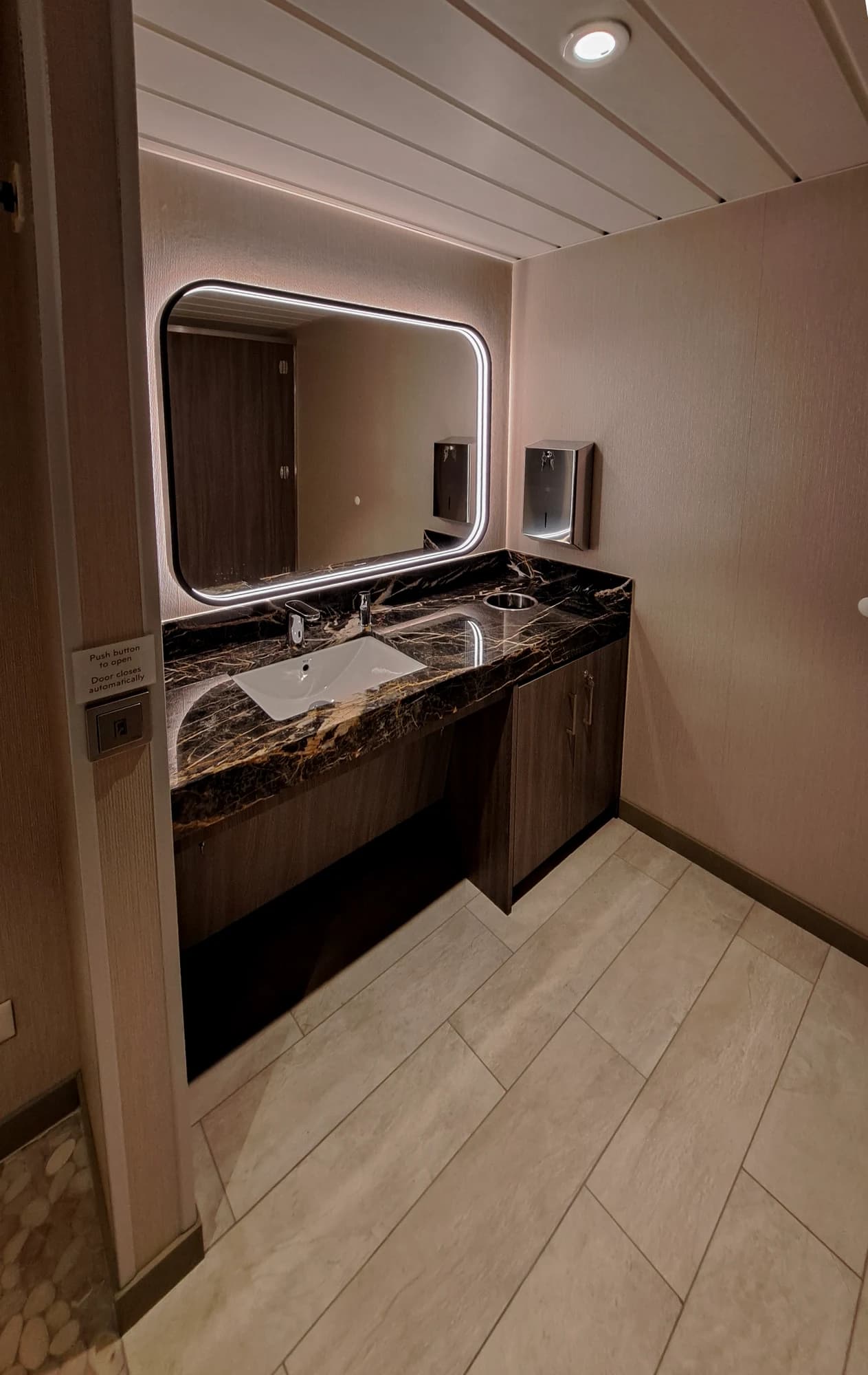 Spa vanity — marble countertop