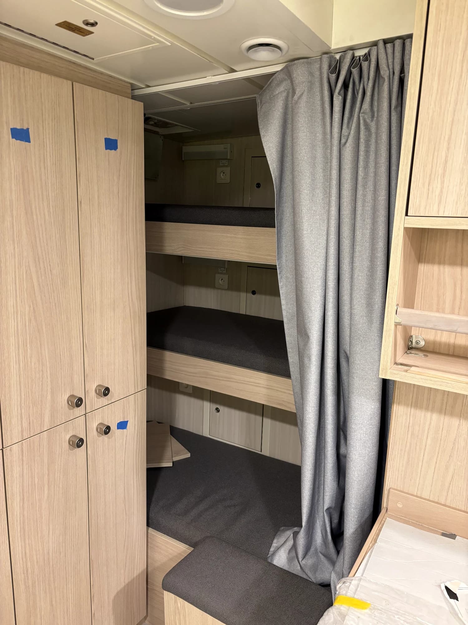 Crew berth — bunk beds